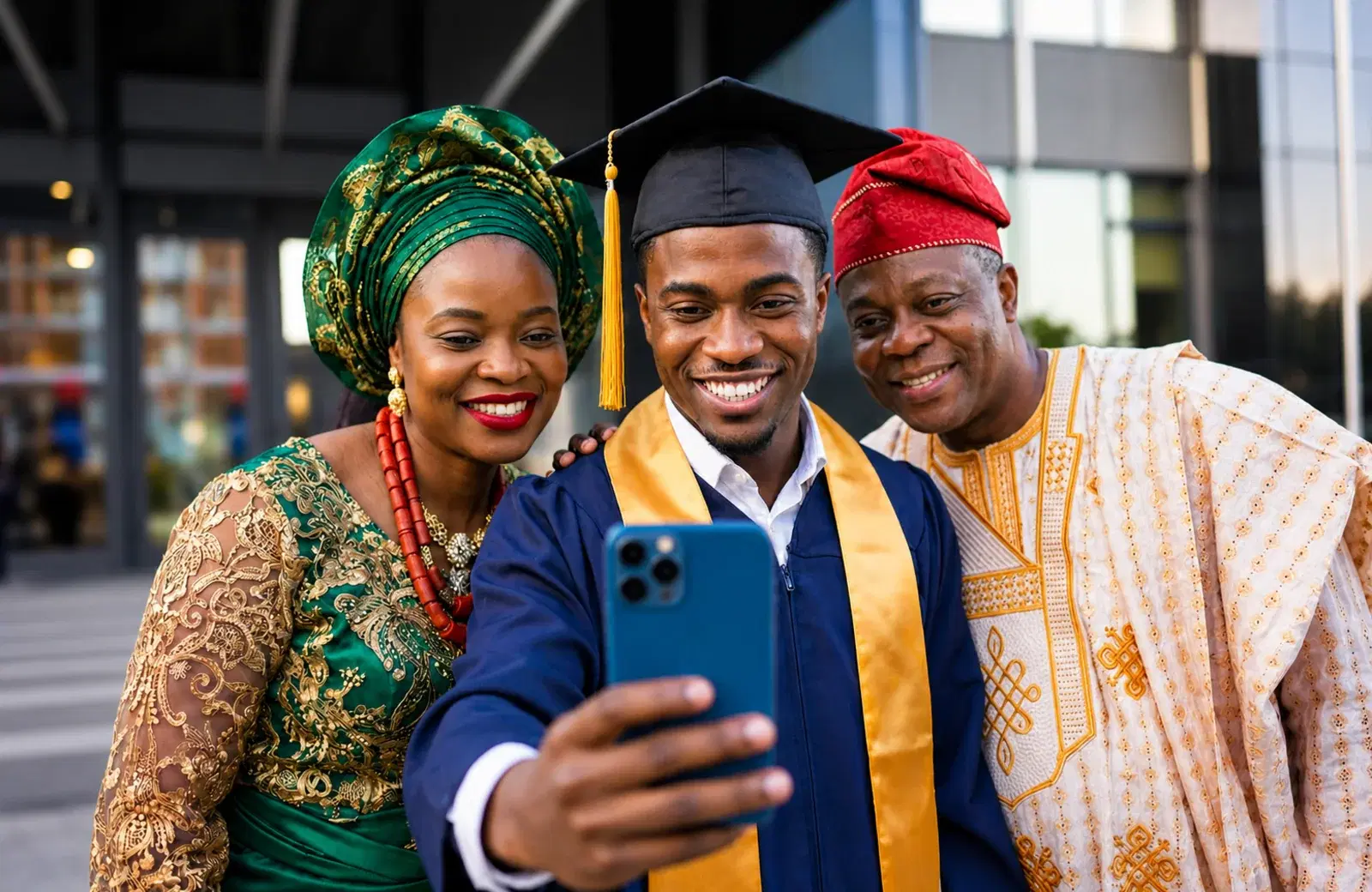 Graduation celebration portrait